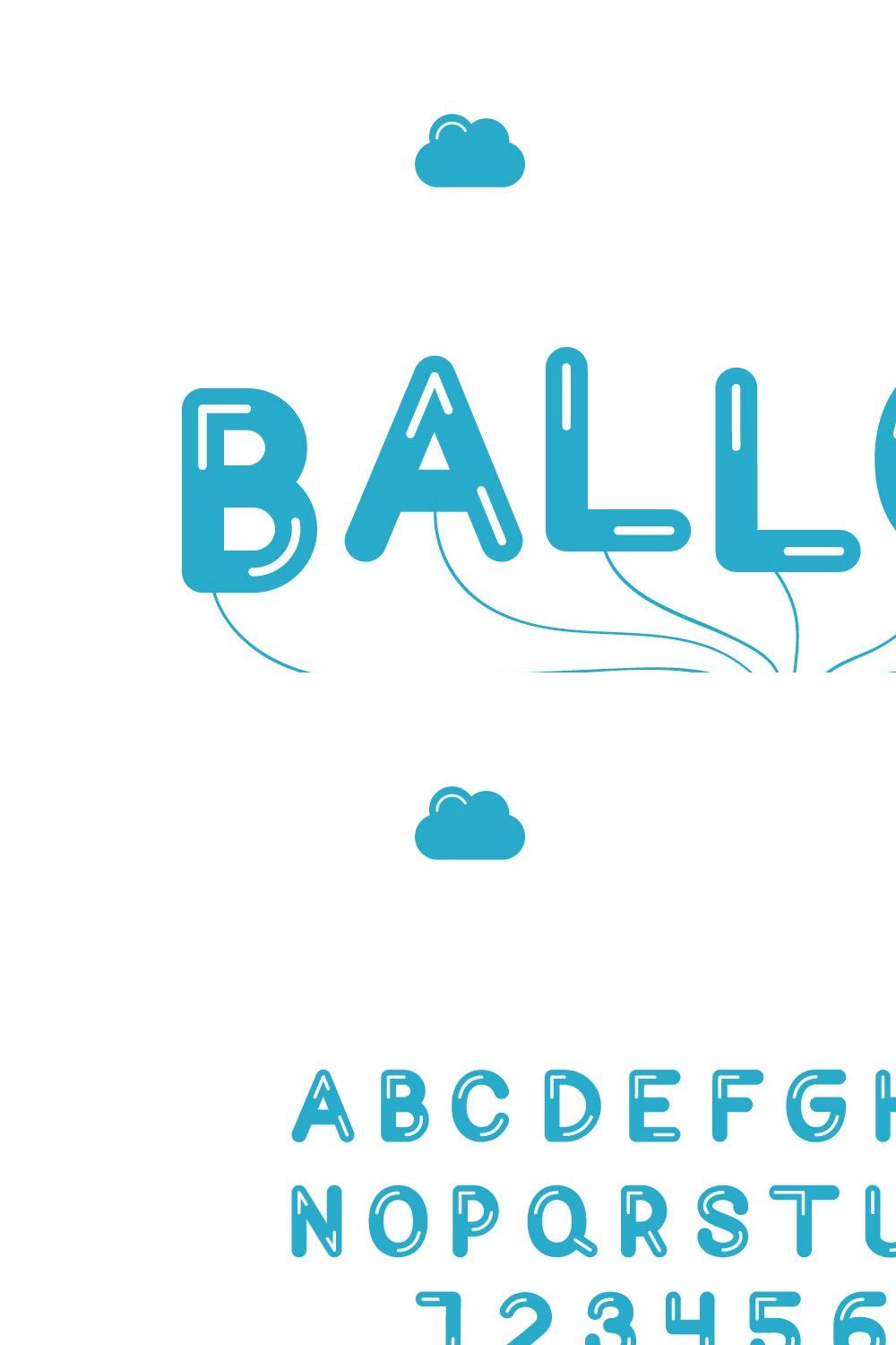 Vector Font. Balloon pinterest preview image.