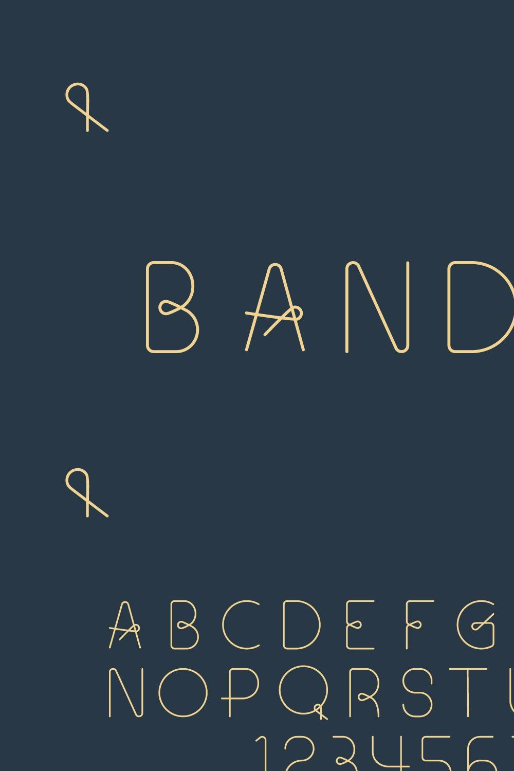 Vector Font. Bandage pinterest preview image.