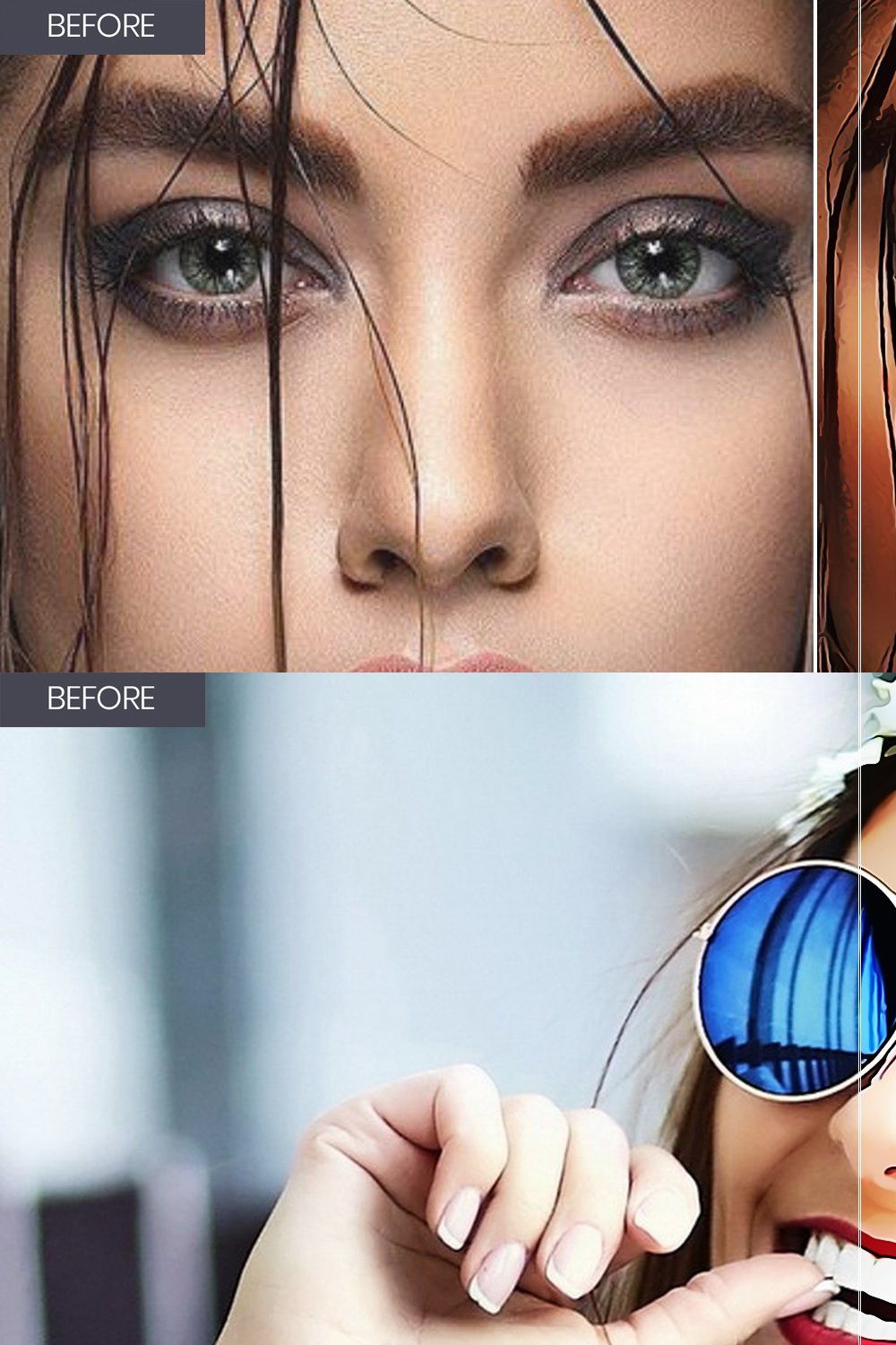 Vector Painting Photoshop Action pinterest preview image.