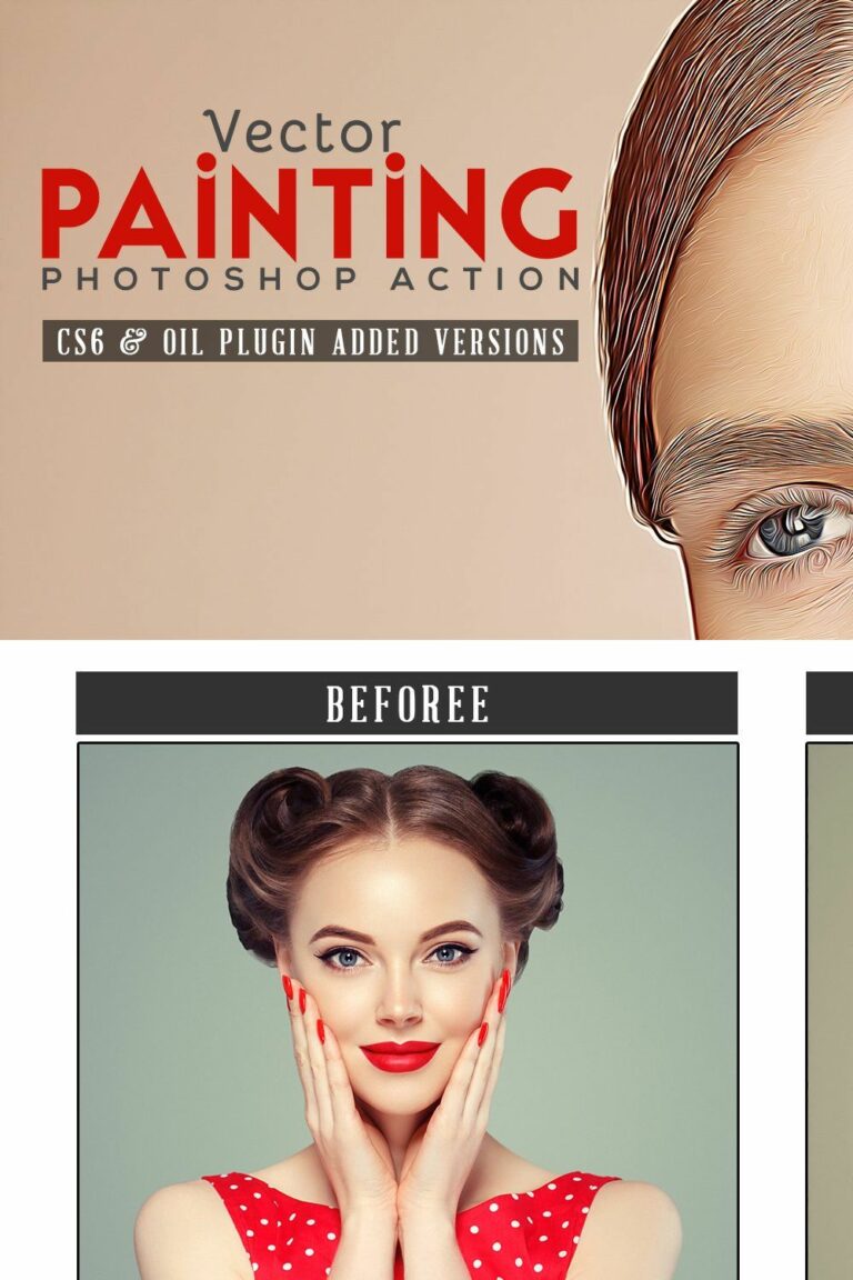 Vector Painting Photoshop Action – MasterBundles