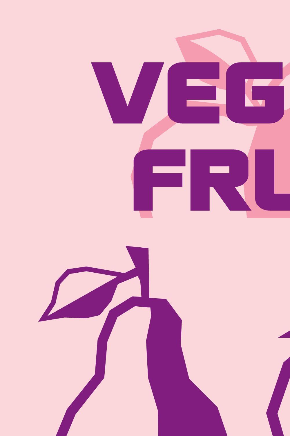 Veggie Fruit Font pinterest preview image.