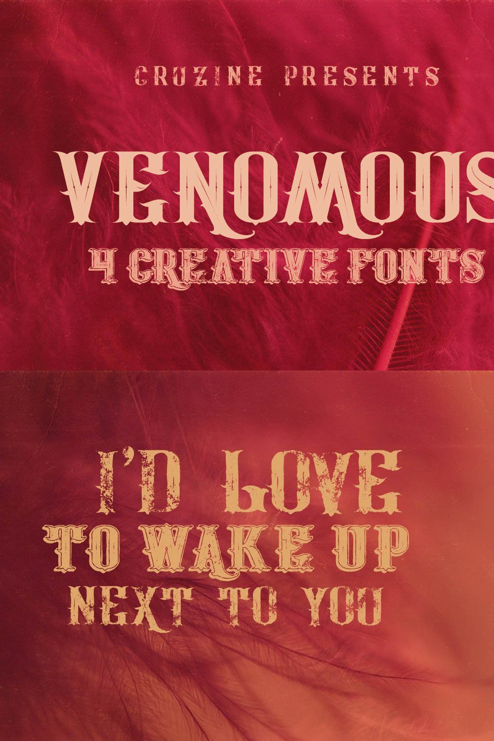 Venomous Typeface pinterest preview image.