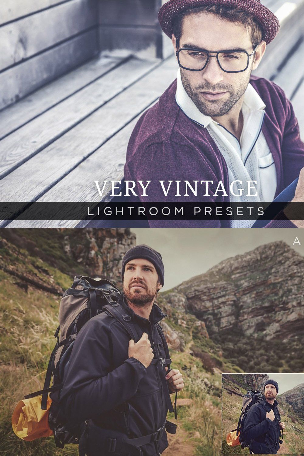 Very Vintage Lightroom Presets Vol 1 pinterest preview image.