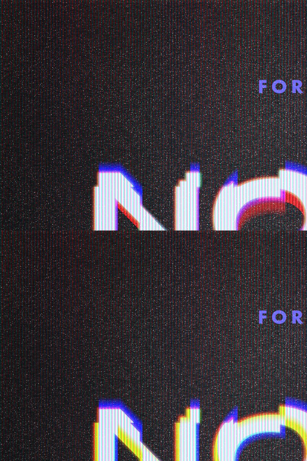VHS Distortion Text Effect pinterest preview image.