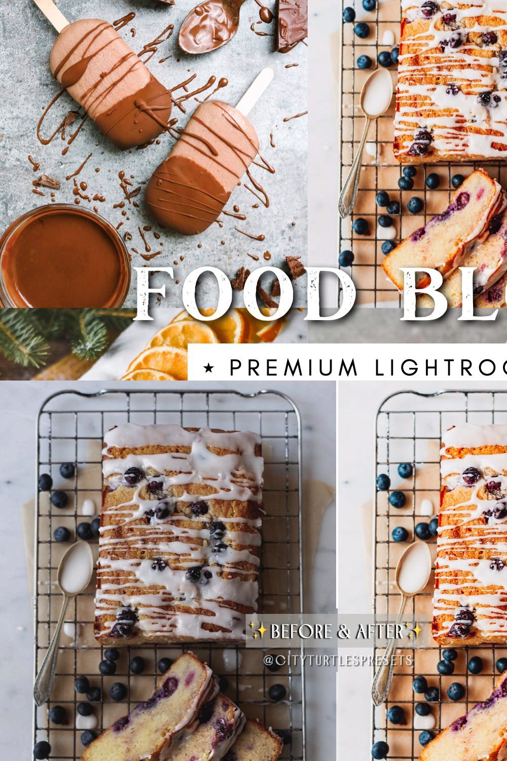 Vibrant Food Photography Presets pinterest preview image.