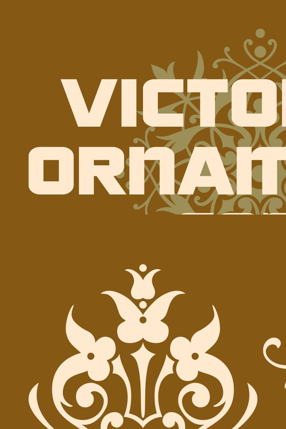 Victorian Ornaments Font pinterest preview image.