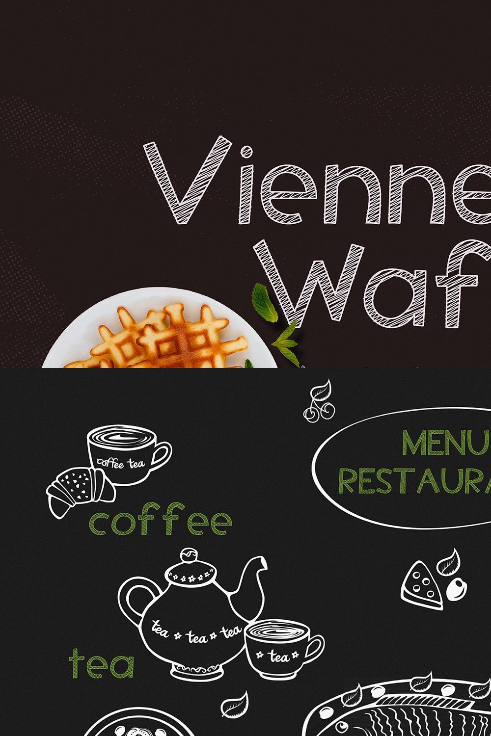 Viennese Waffles - SVG font pinterest preview image.