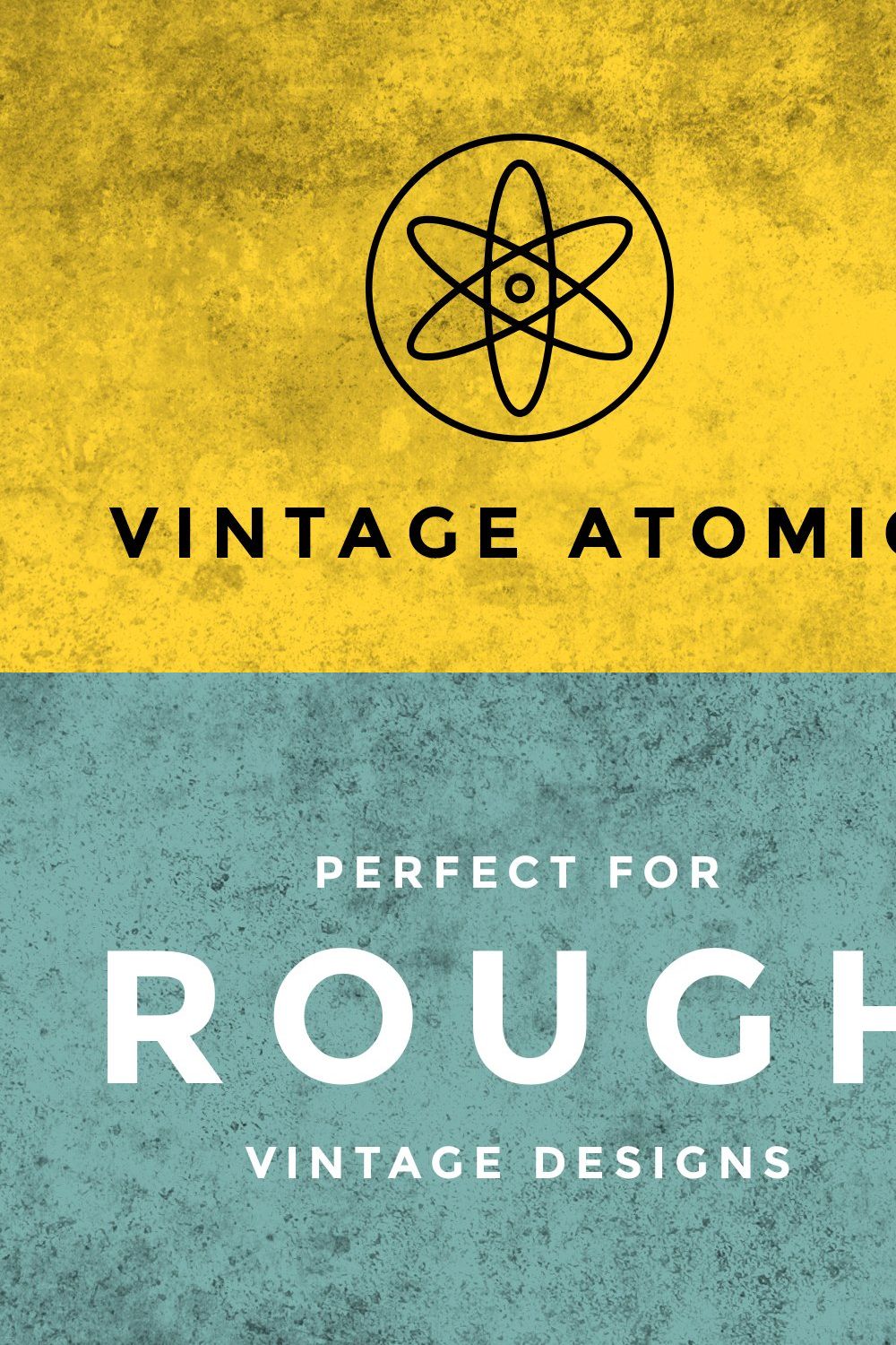 Vintage Atomic Texture Brushes pinterest preview image.