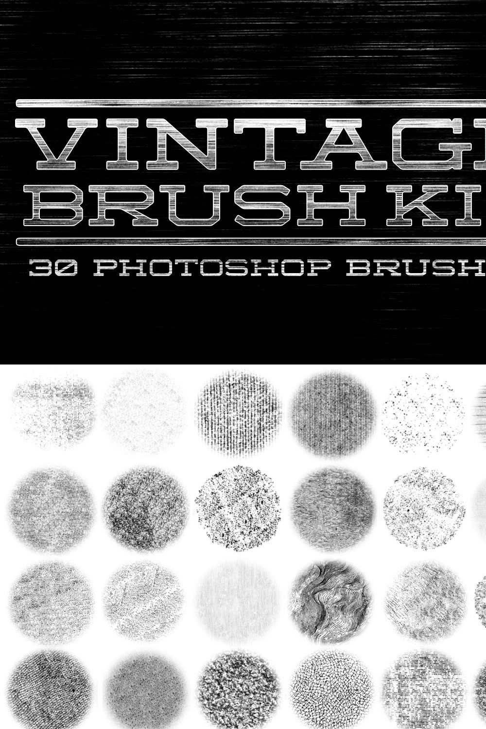 Vintage Brush Kit pinterest preview image.