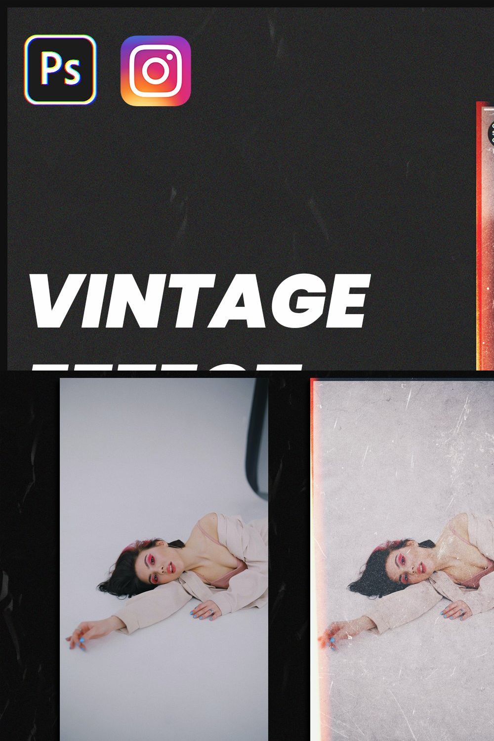 Vintage Effect for Instagram Stories pinterest preview image.