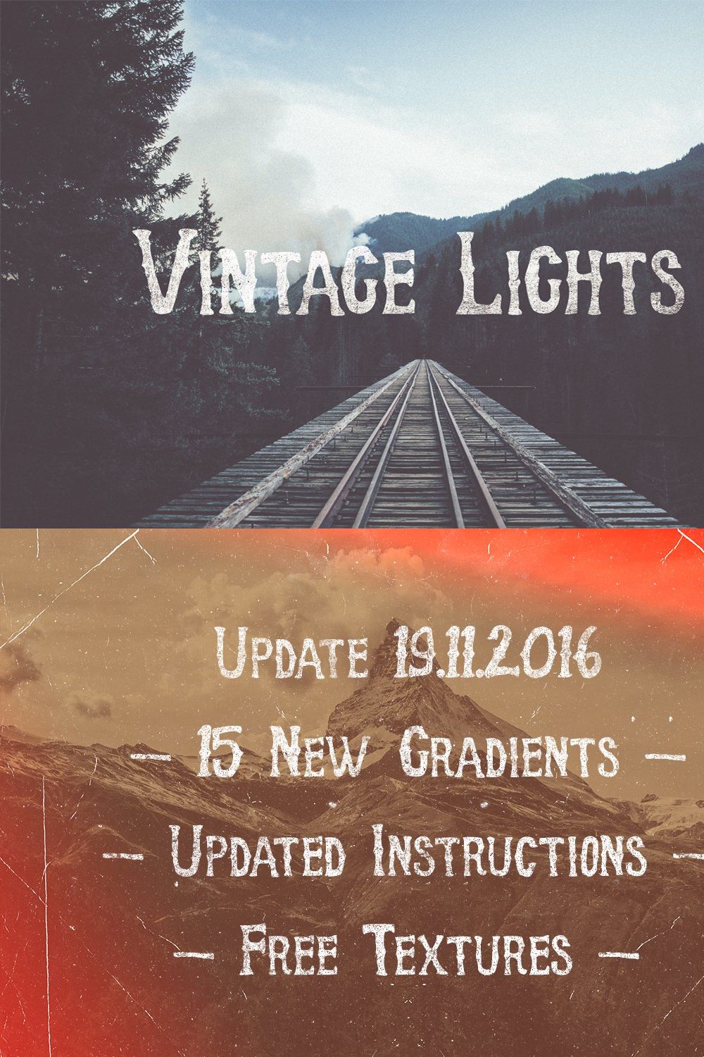 "Vintage Lights" Gradients pinterest preview image.