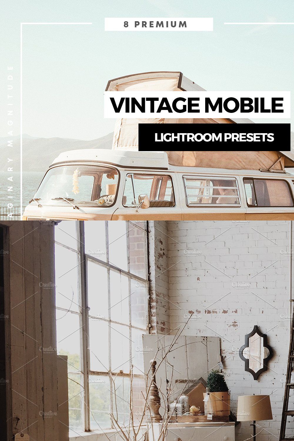 Vintage Mobile Lightroom Presets pinterest preview image.