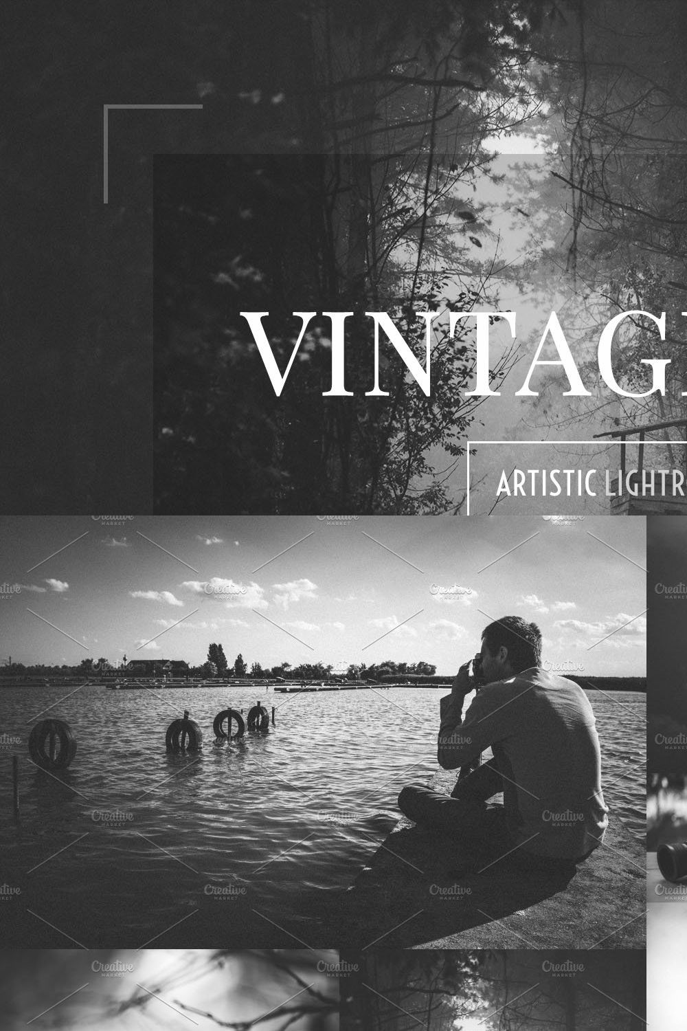 VINTAGE NOIR Lightroom Preset pinterest preview image.