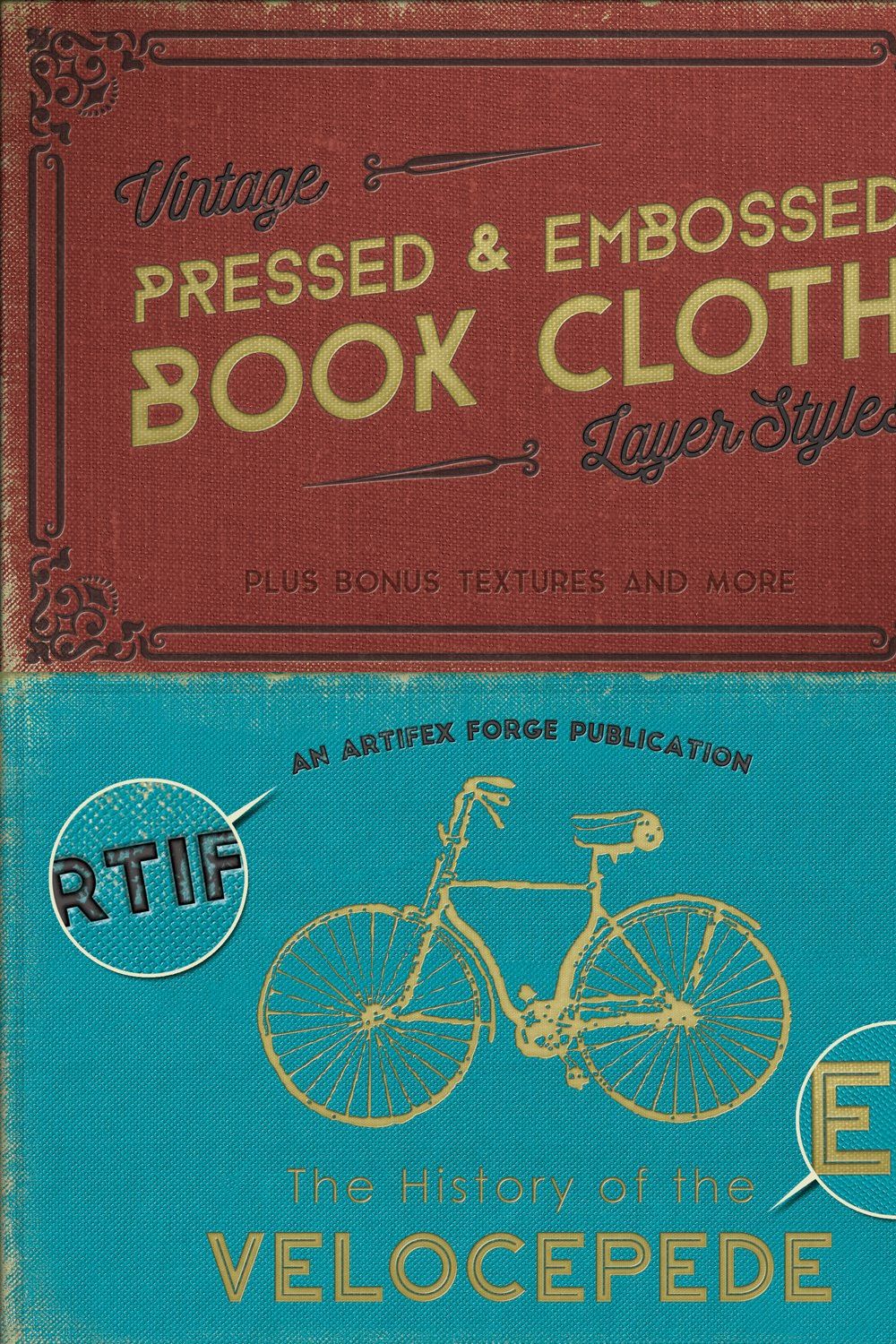 Vintage Pressed Book Cloth Styles+ pinterest preview image.