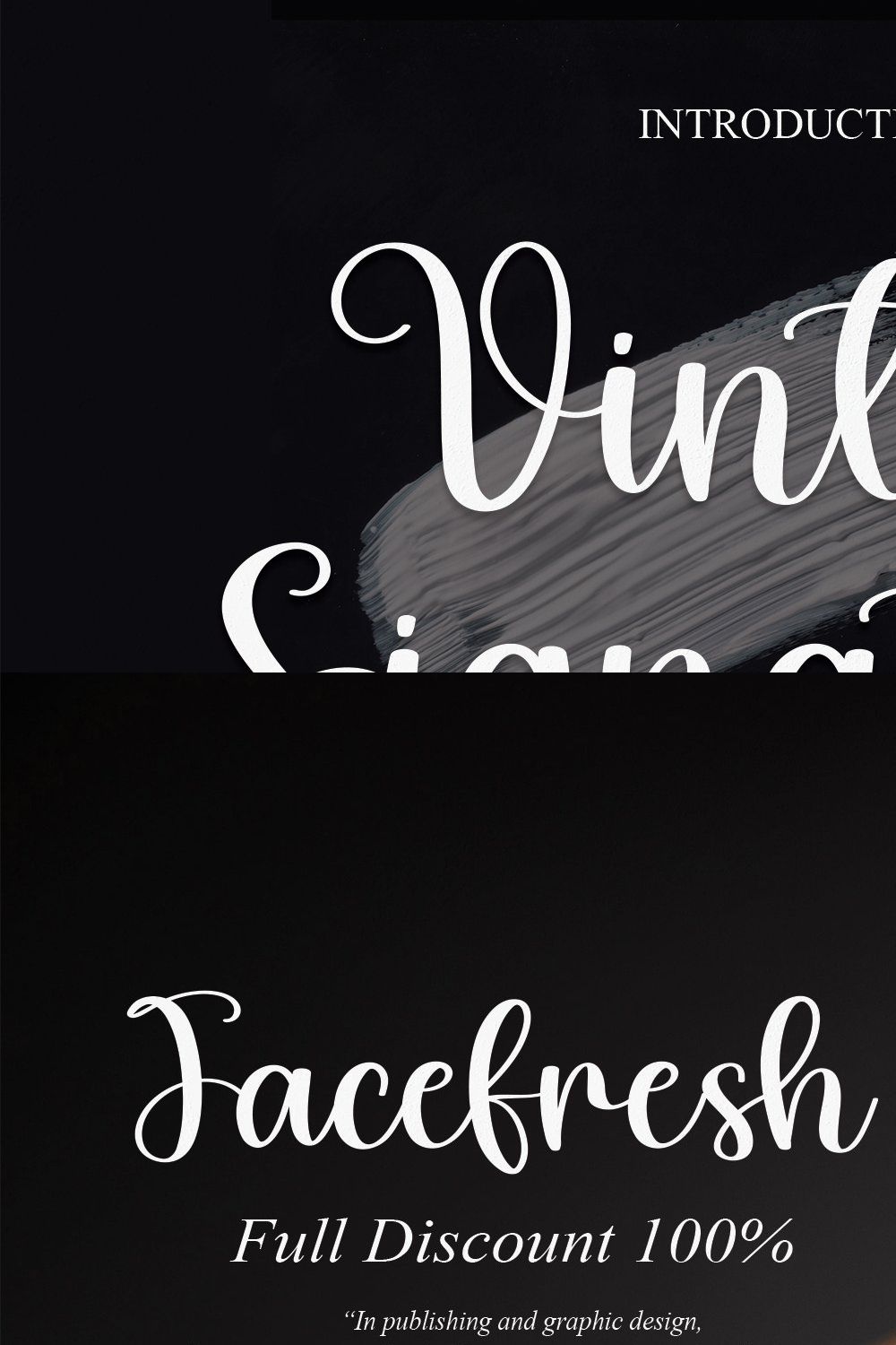 Vintage Signature | Script Font pinterest preview image.