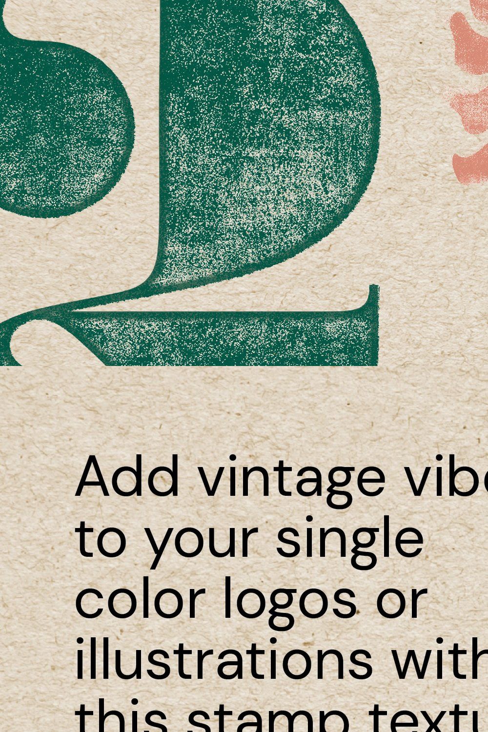 Vintage Stamp Texture for Photoshop pinterest preview image.