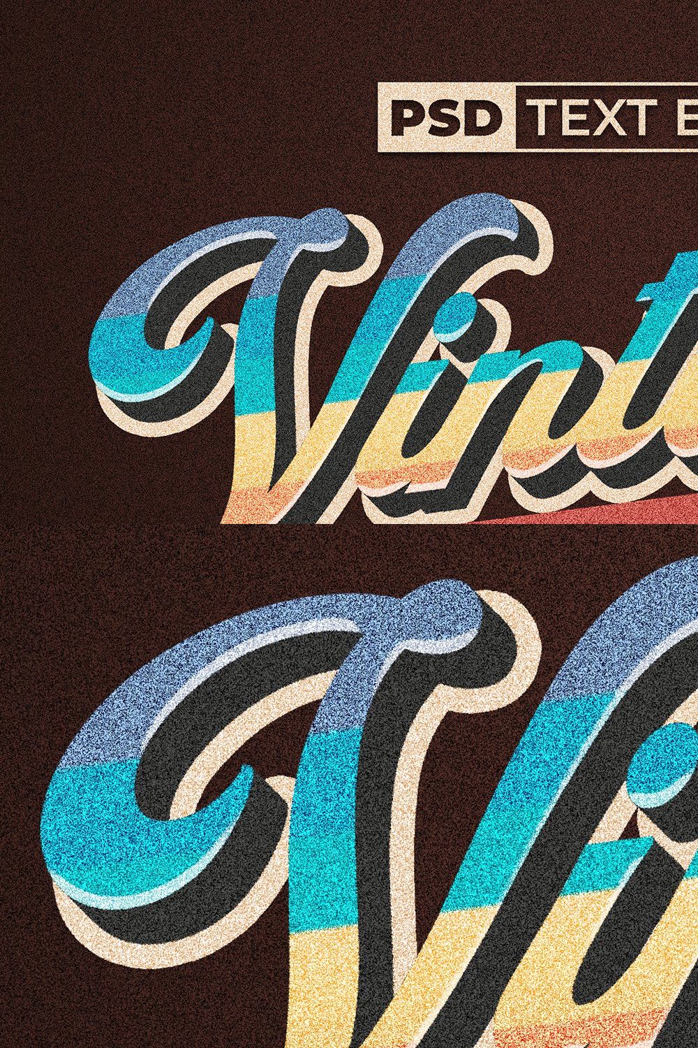 Vintage Text Effect Style pinterest preview image.
