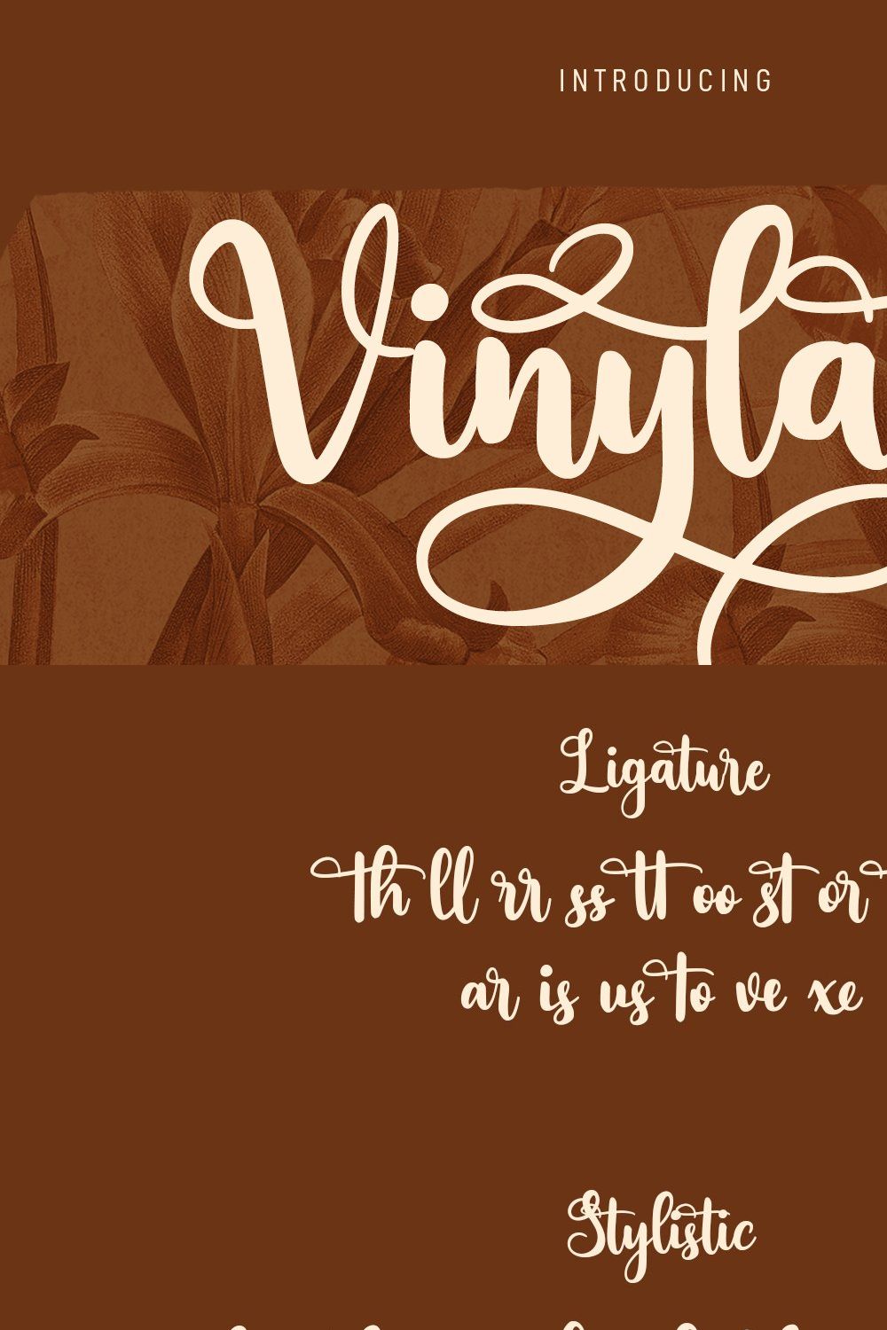 Vinylatte Fancy Handwritten Script pinterest preview image.