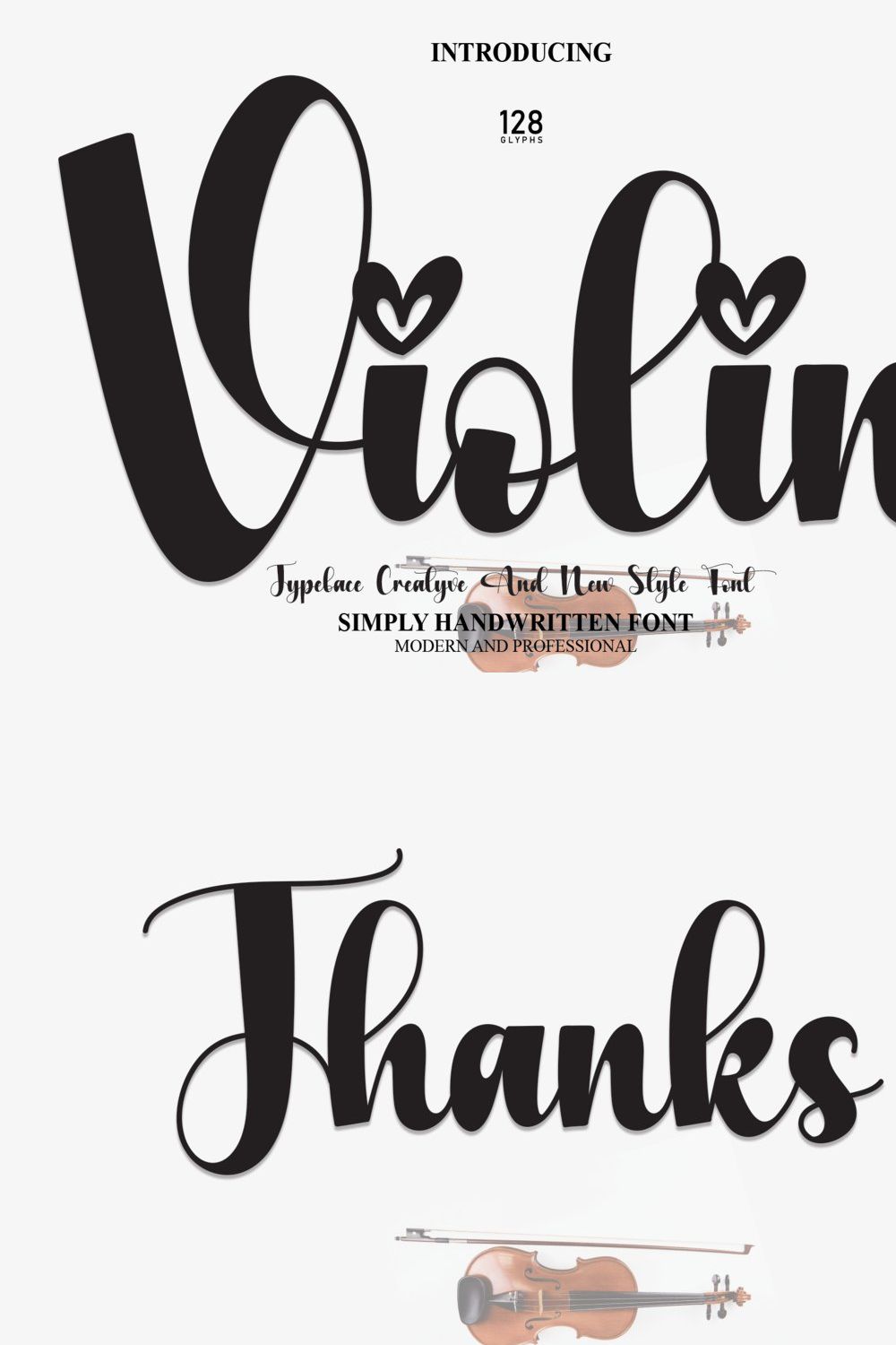 Violin | Script Font pinterest preview image.