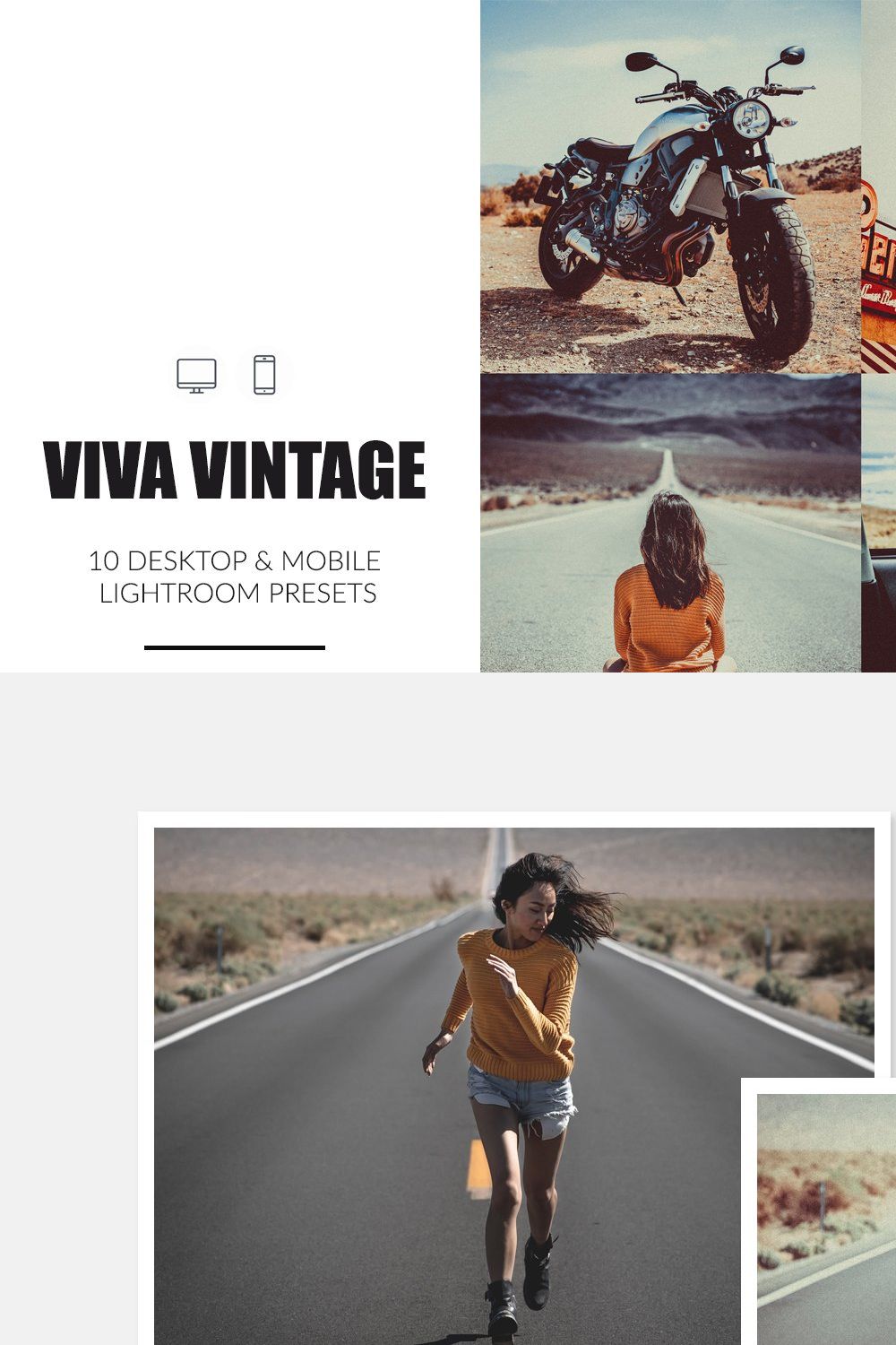 Viva Vintage Lightroom Presets pinterest preview image.