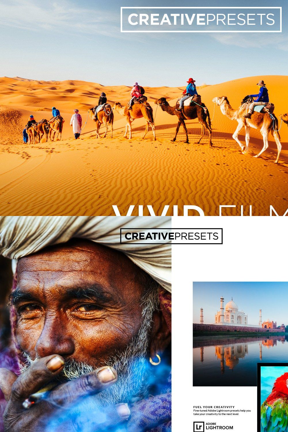 Vivid Film Lightroom Presets pinterest preview image.