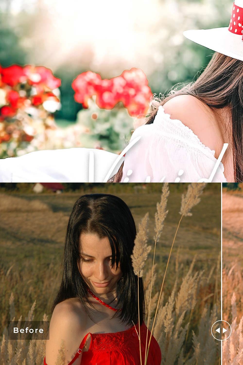 Vivid Red Pro Lightroom Presets pinterest preview image.