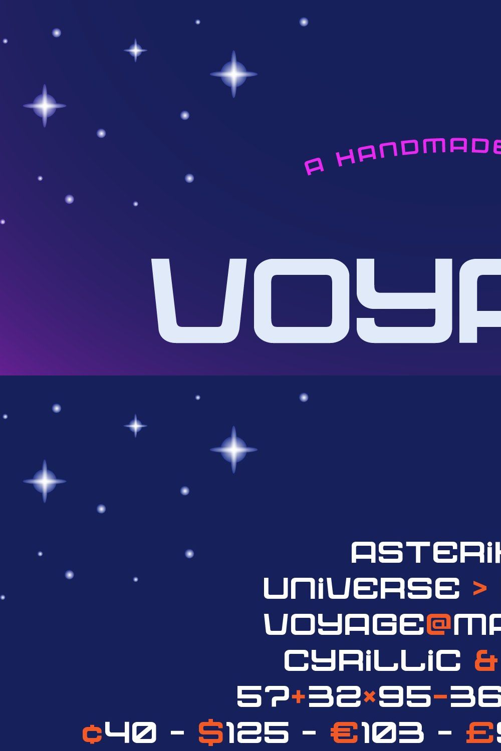 Voyage Font pinterest preview image.