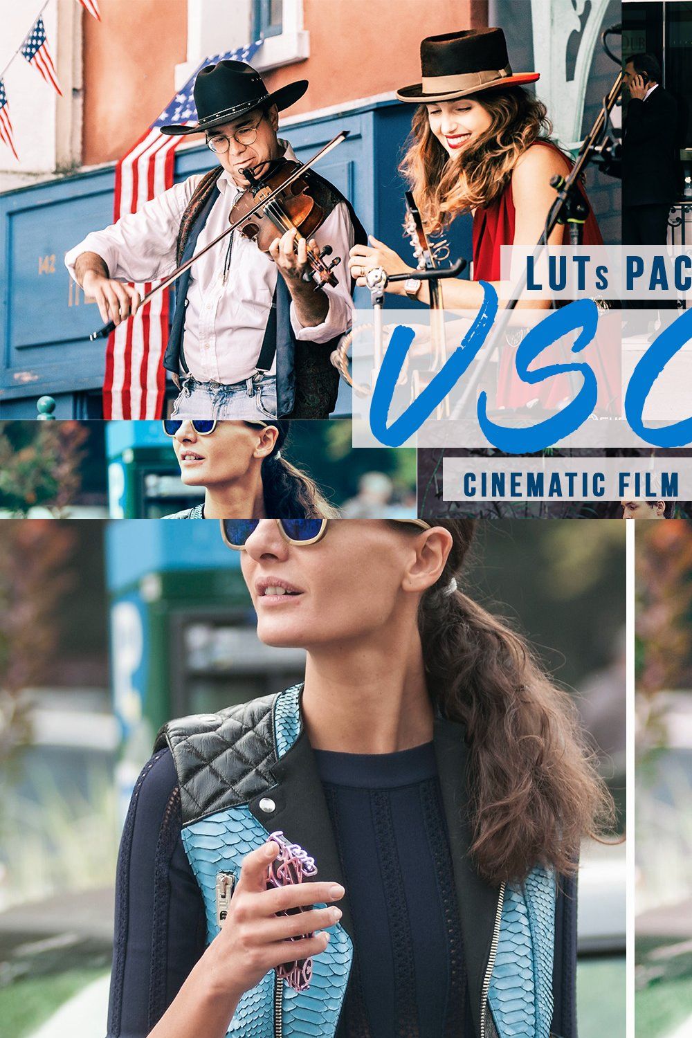 VSCO Cinematic LUTs Pack pinterest preview image.