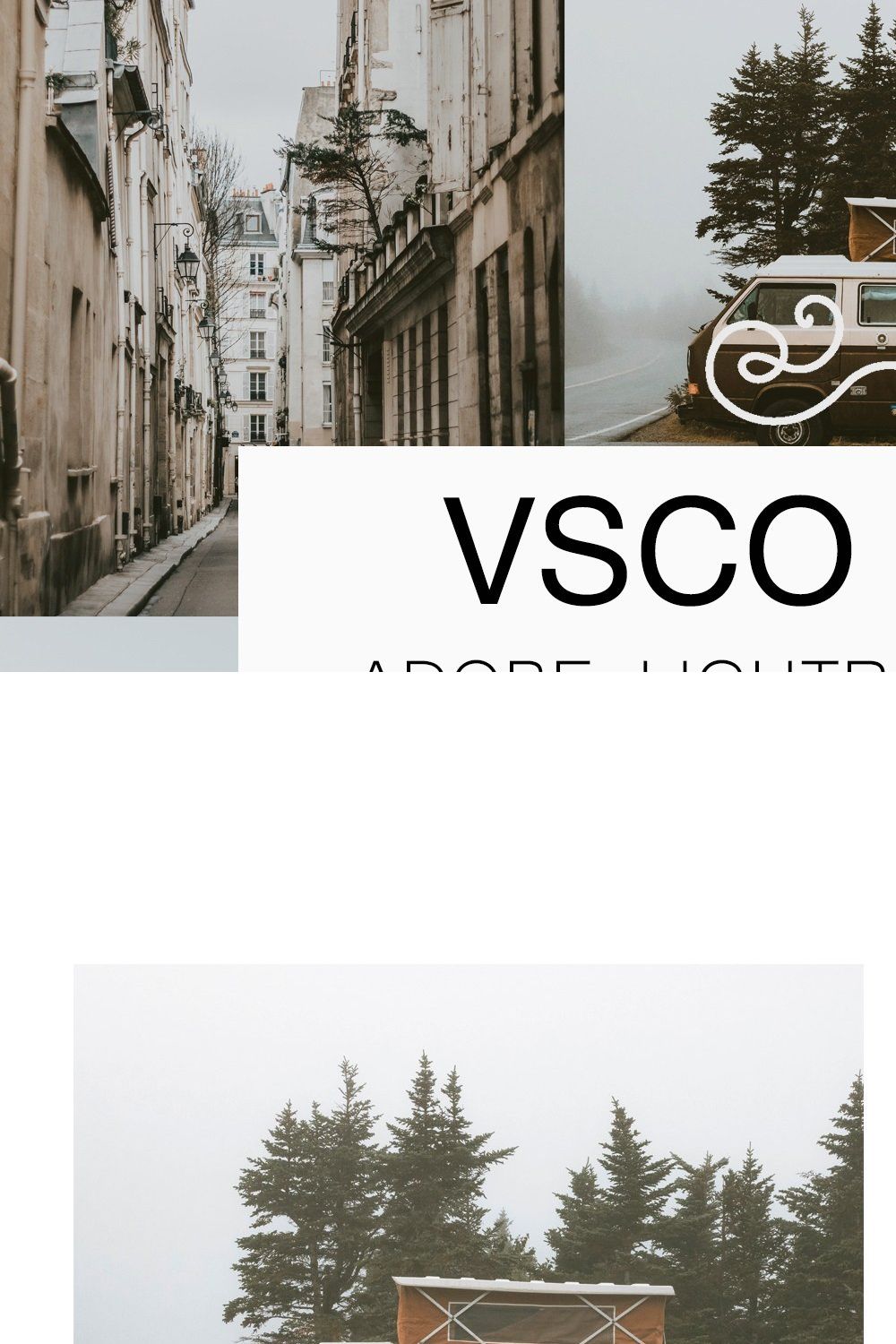 VSCO Faded Lightroom Presets Bundle pinterest preview image.
