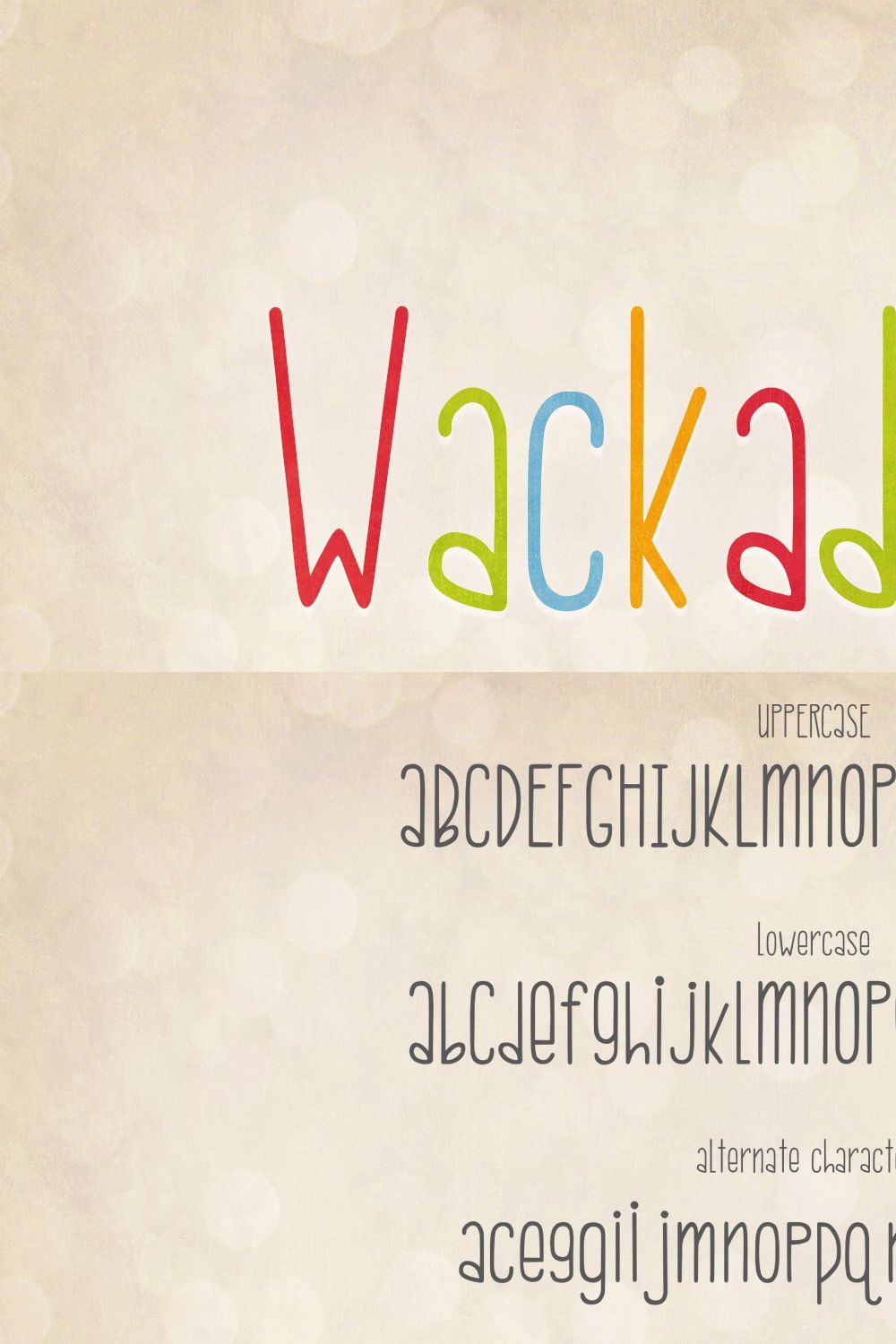 Wackadoodle | Handwritten Font pinterest preview image.