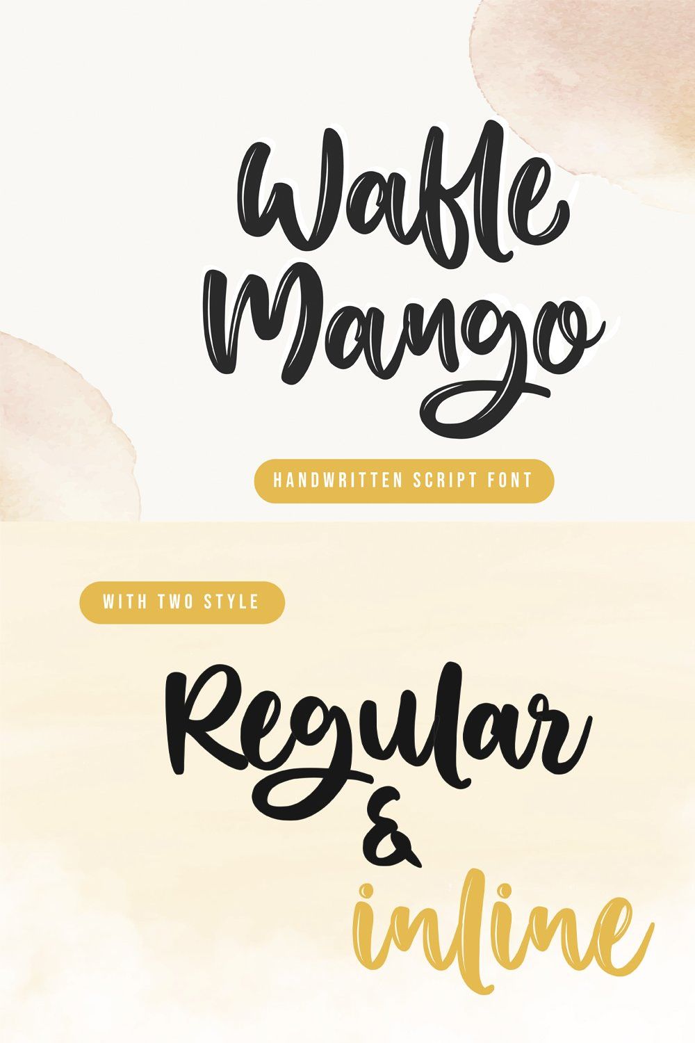 Wafle Mango | Handwritten Font pinterest preview image.