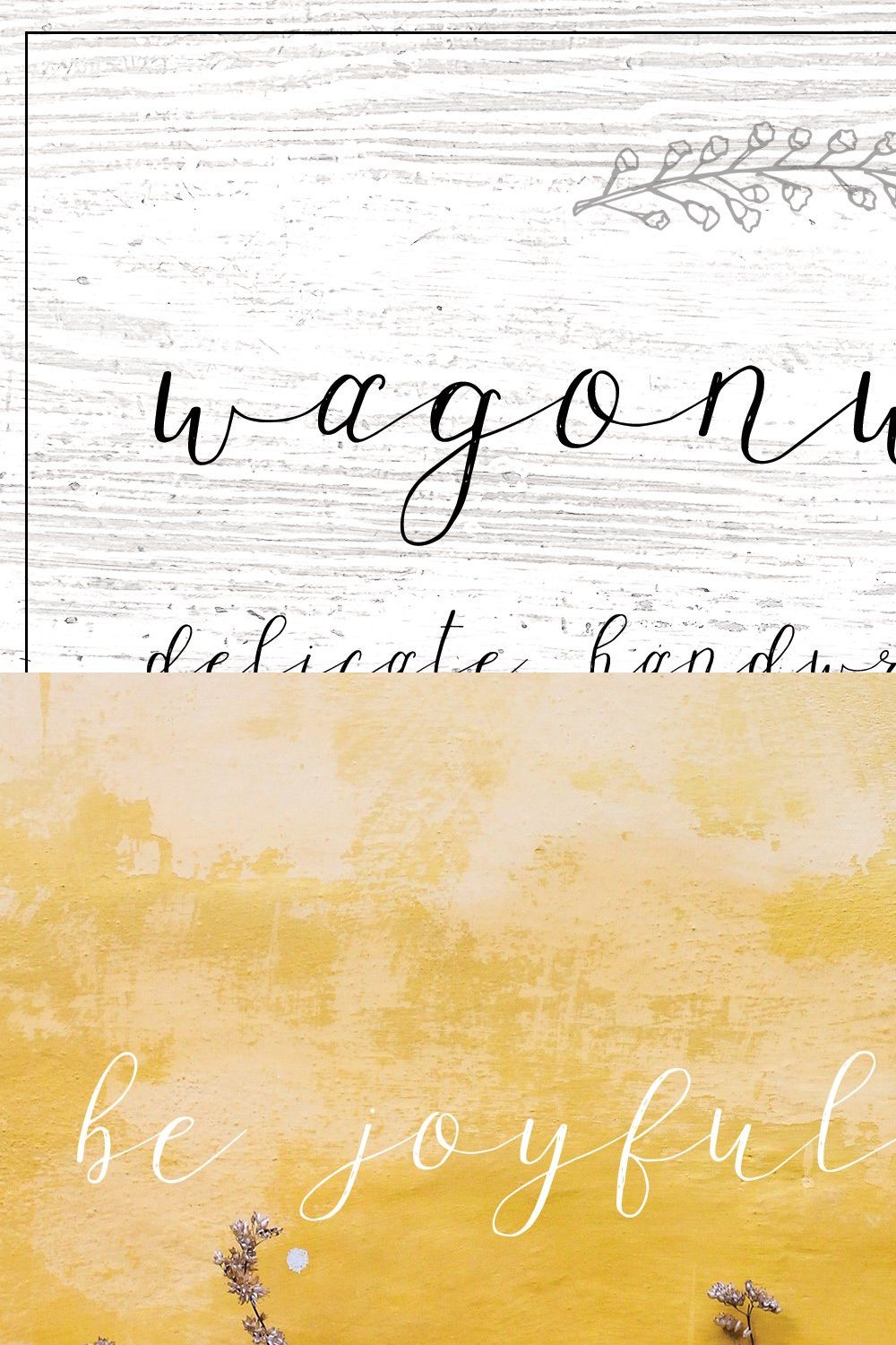 Wagon wheel Script Font pinterest preview image.