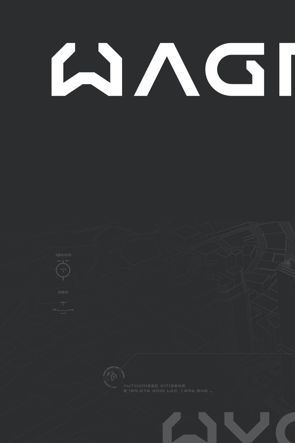 Wagr Futuristic Tech Font pinterest preview image.