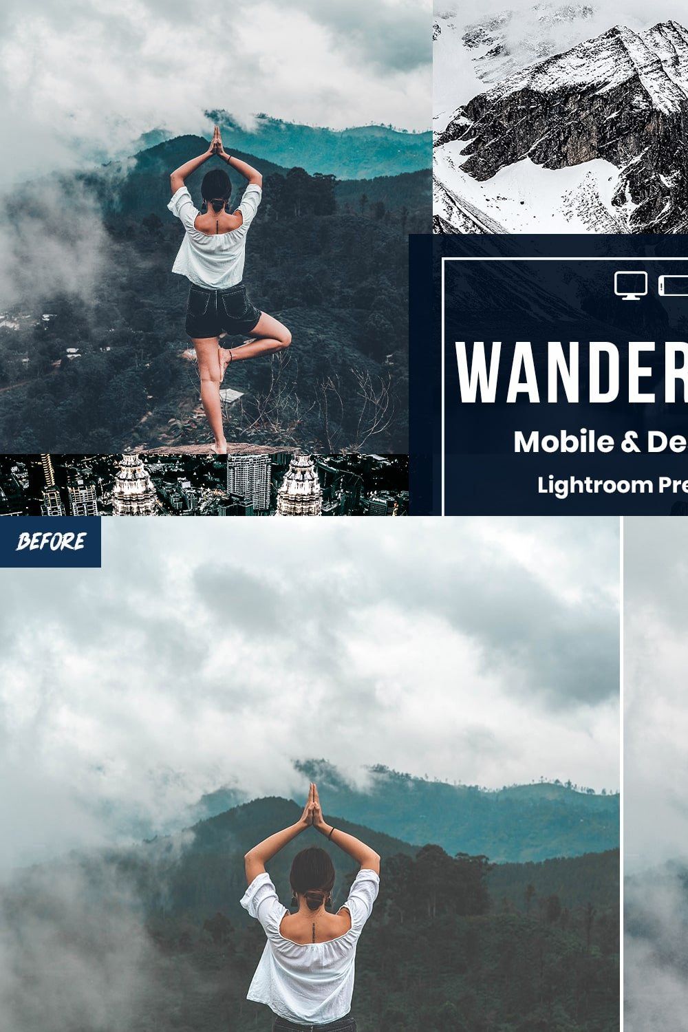 Wanderlust Lightroom Presets pinterest preview image.