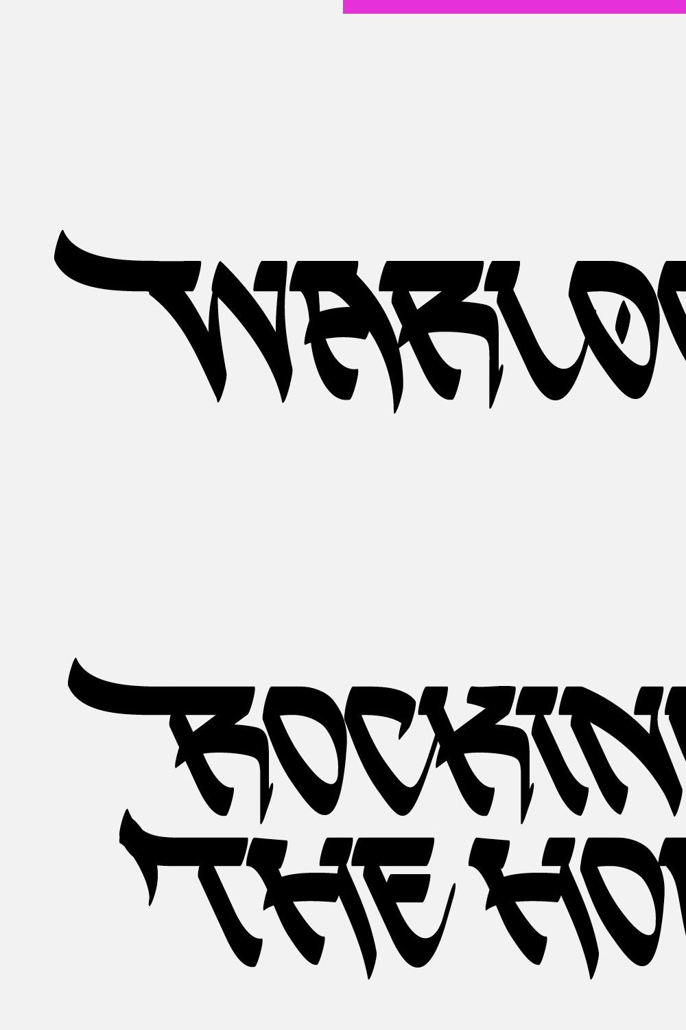 Warlock - Graffiti font pinterest preview image.