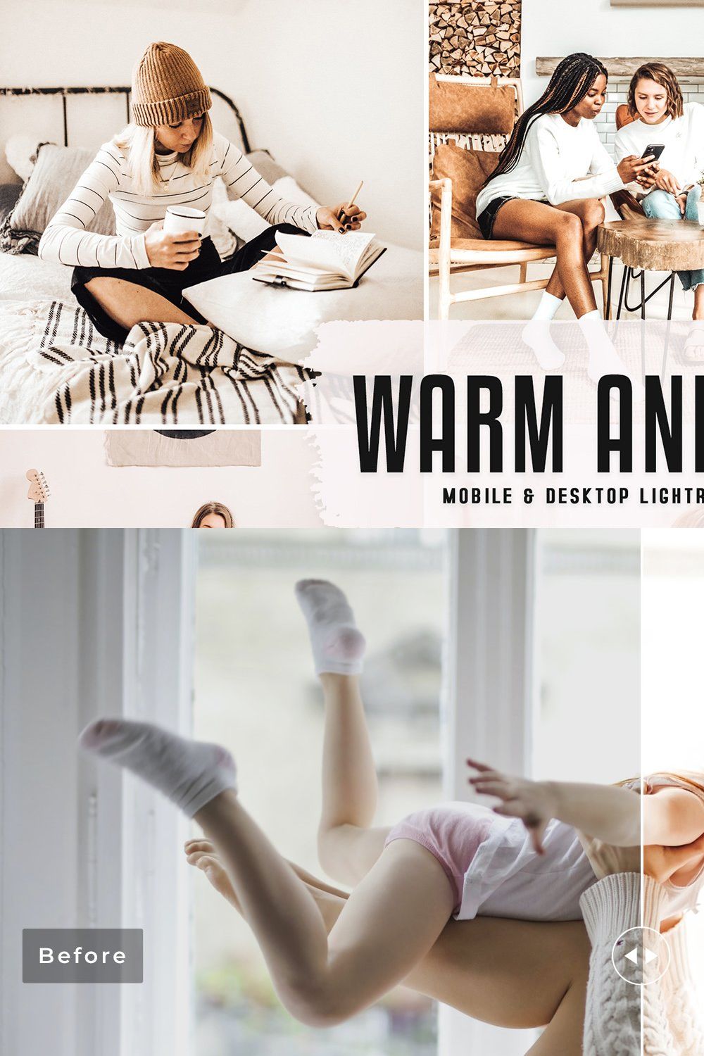 Warm And Cozy Pro Lightroom Presets pinterest preview image.