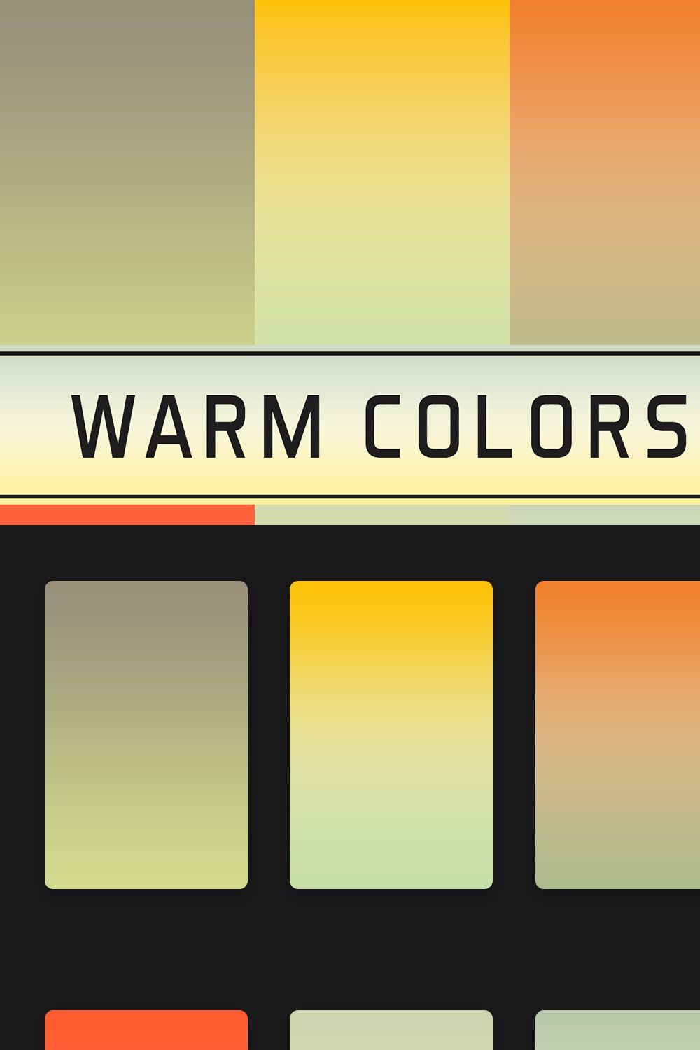 Warm Colors Gradients pinterest preview image.