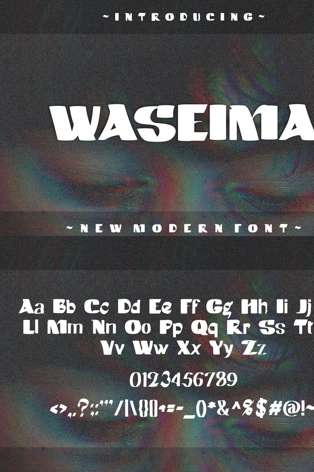 Waseima Font pinterest preview image.