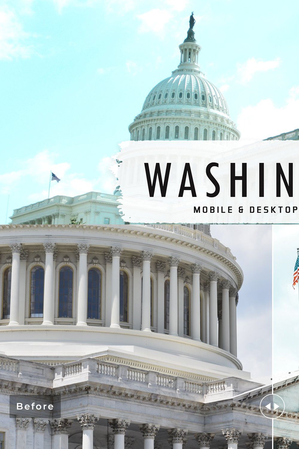 Washington Pro Lightroom Presets pinterest preview image.