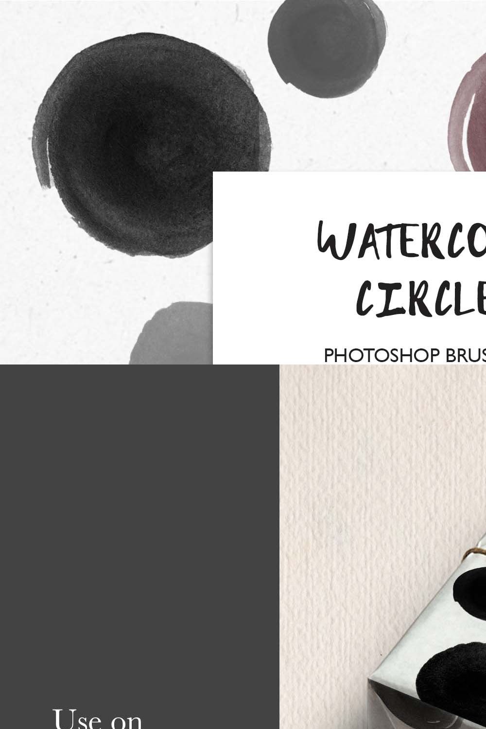 Watercolor Circles Brush Pack pinterest preview image.