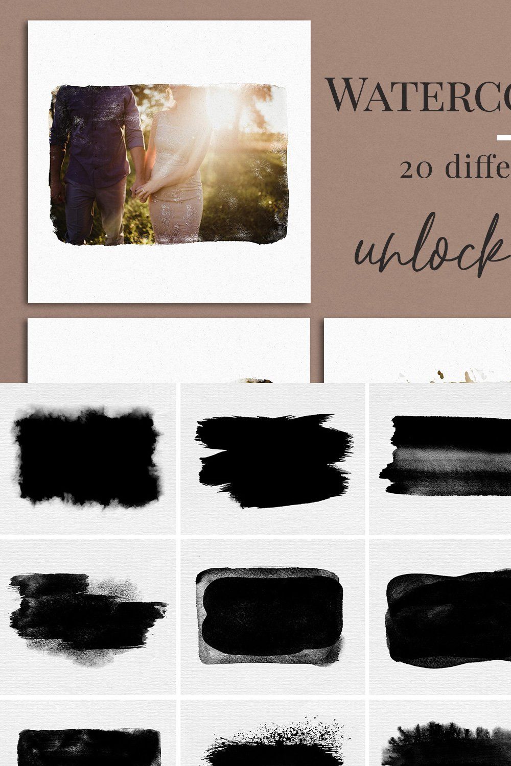 Watercolor rectangles photo masks pinterest preview image.