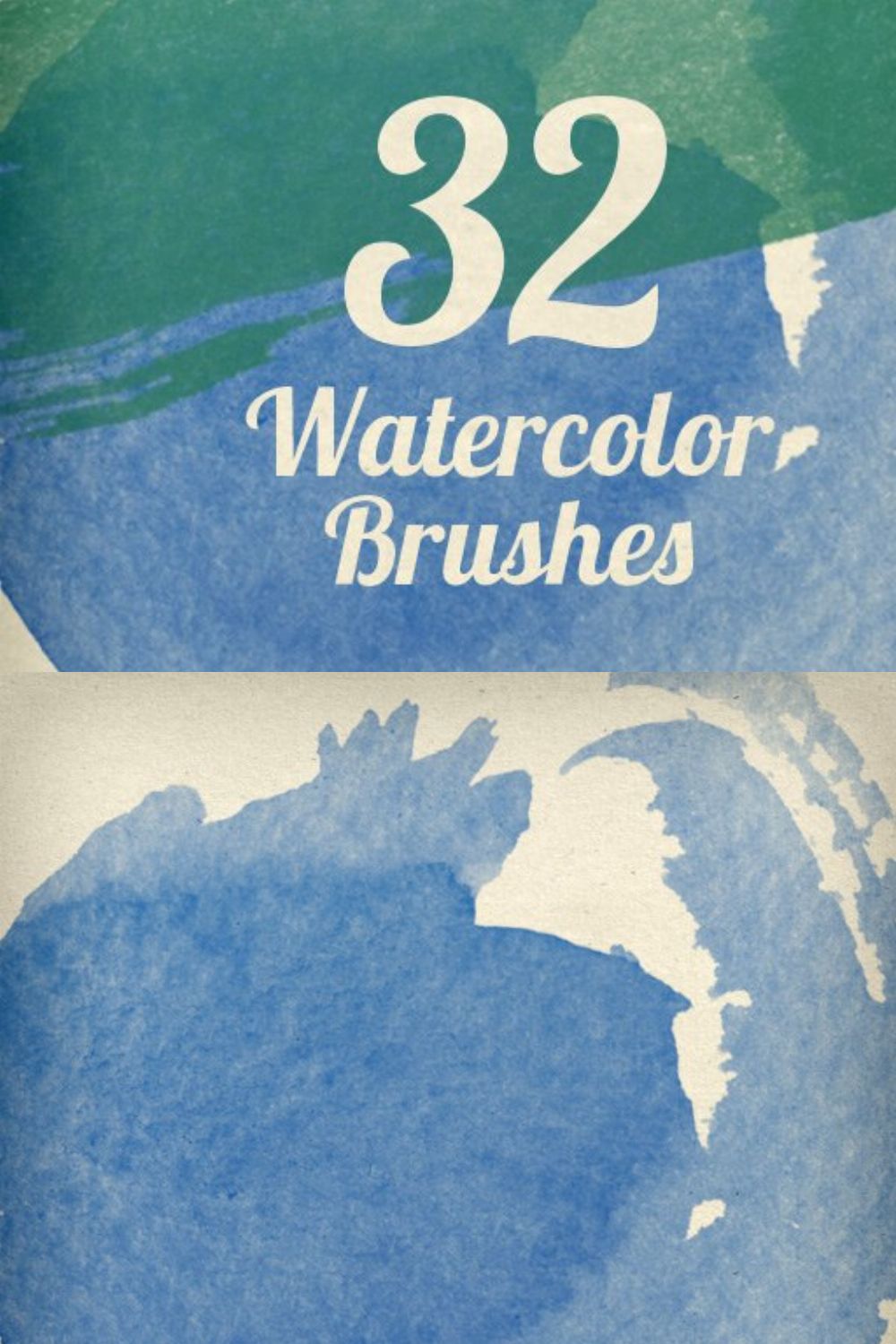 Watercolor Strokes Brush Pack pinterest preview image.
