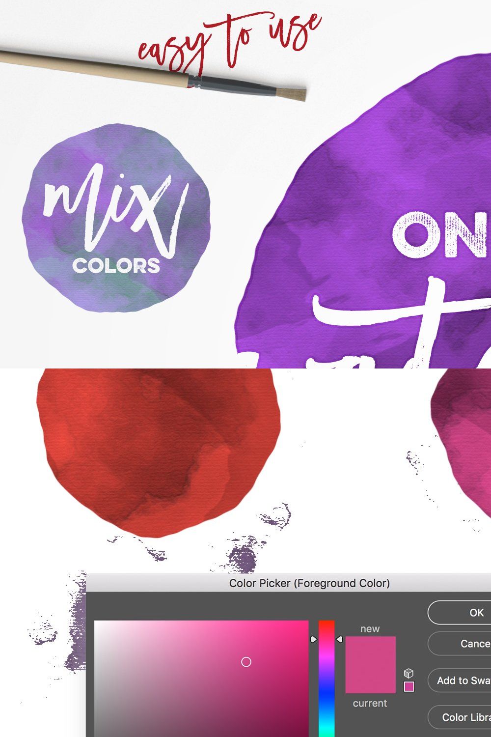 Watercolor Texture Generator pinterest preview image.