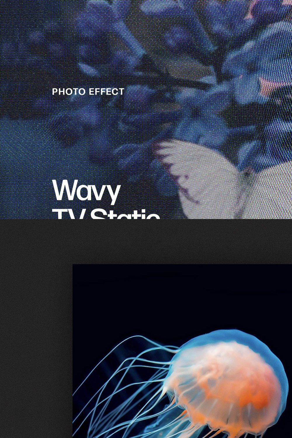 Wavy TV Static Photo Effect pinterest preview image.