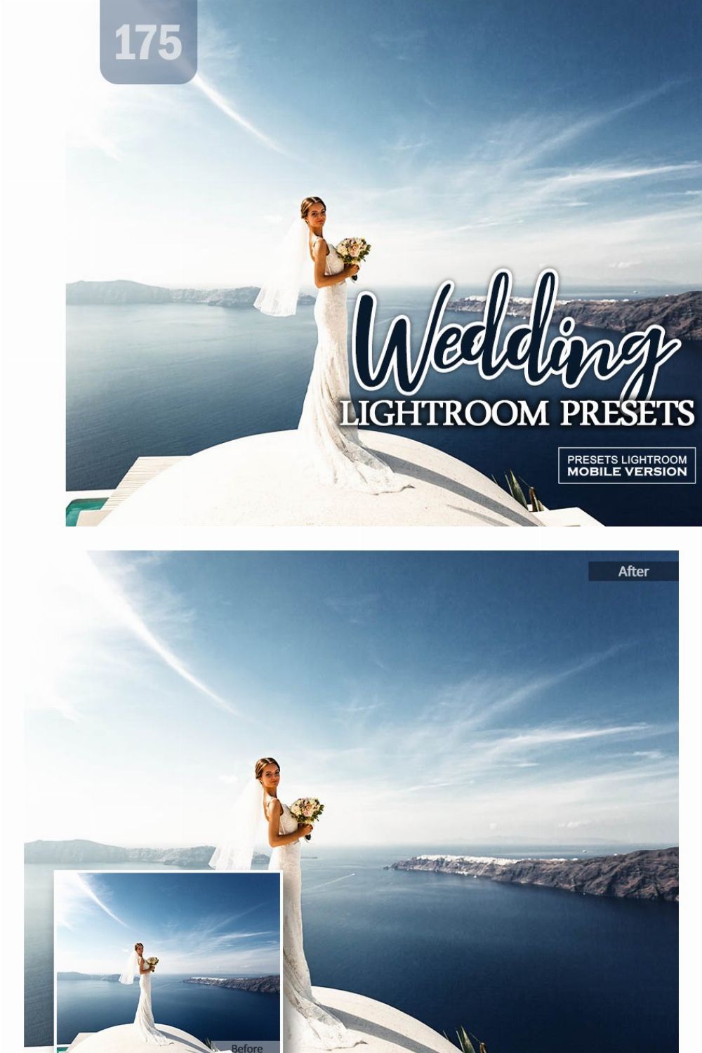 Wedding Lightroom Mobile Presets pinterest preview image.