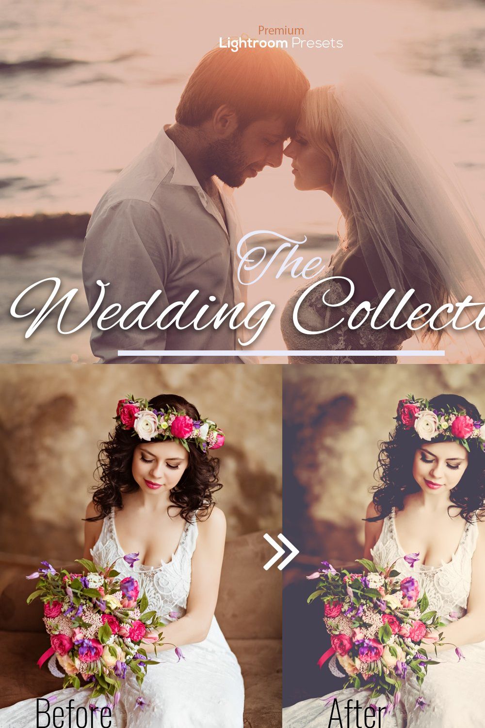 Wedding Lightroom Preset Collections pinterest preview image.