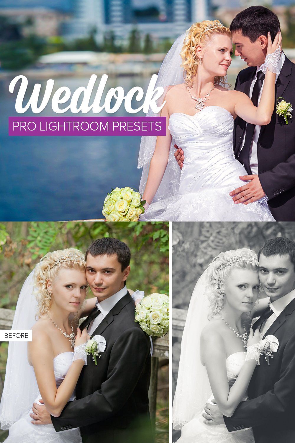 Wedding Lightroom Presets pinterest preview image.