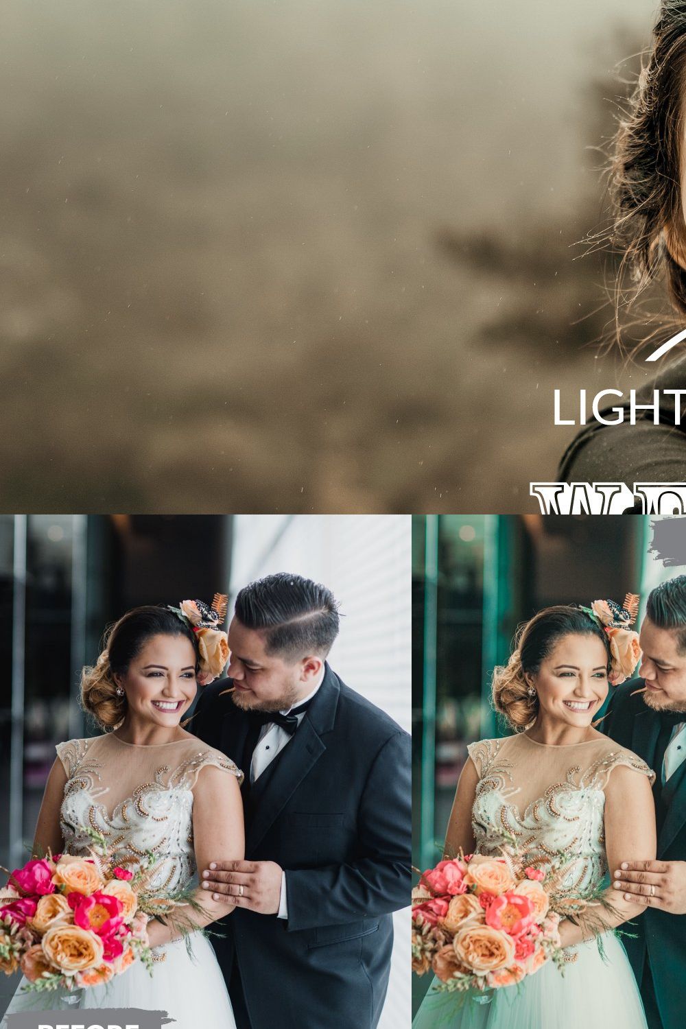 Wedding Lightroom Presets pinterest preview image.