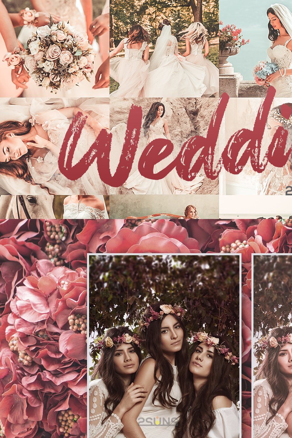 Wedding Lightroom presets pinterest preview image.