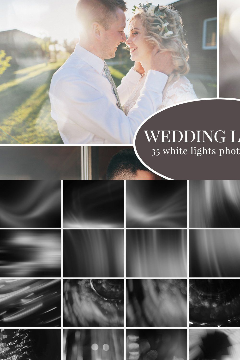 Wedding Lights photo overlays pinterest preview image.